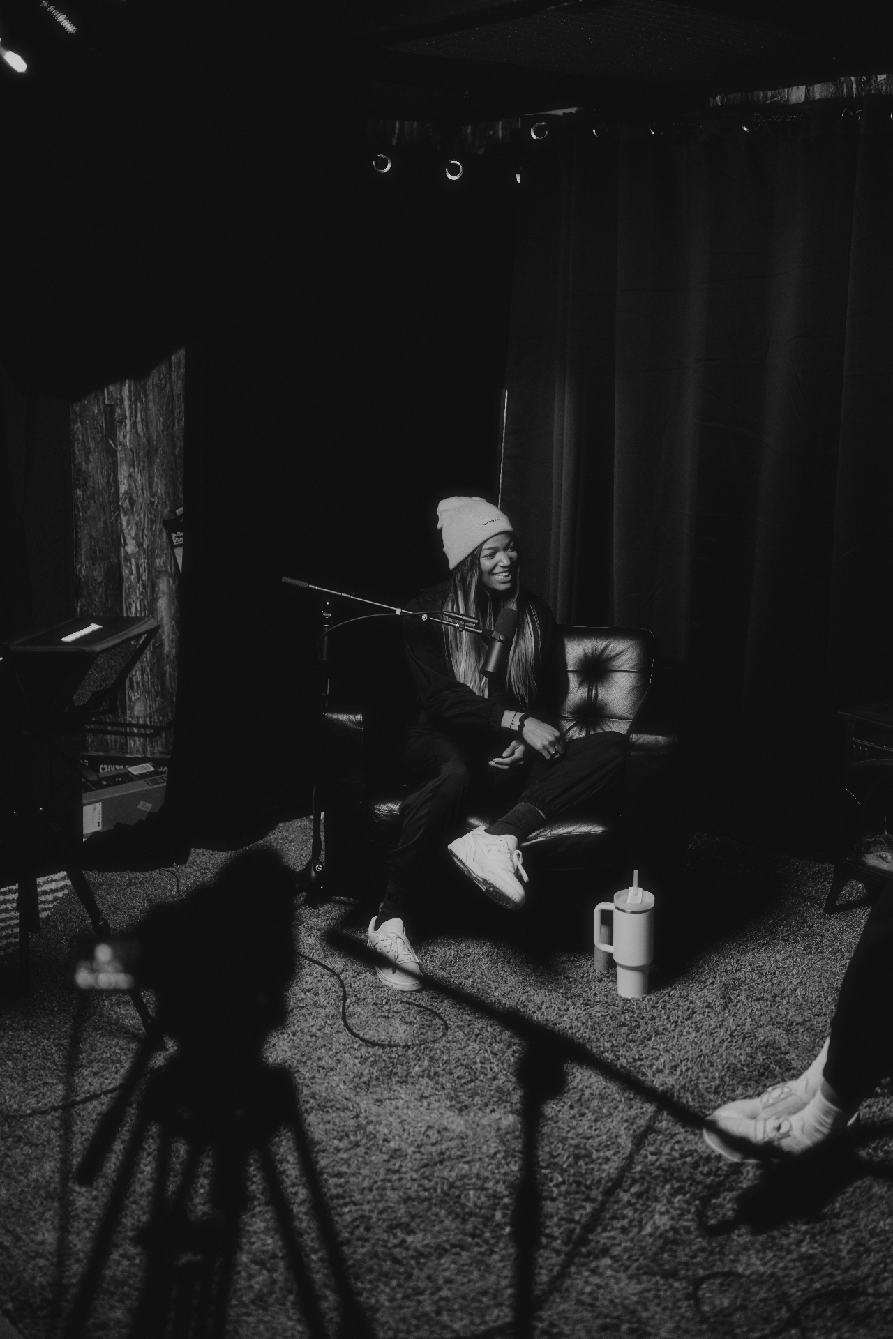 Gabby Thomas in-studio with The Running Effect