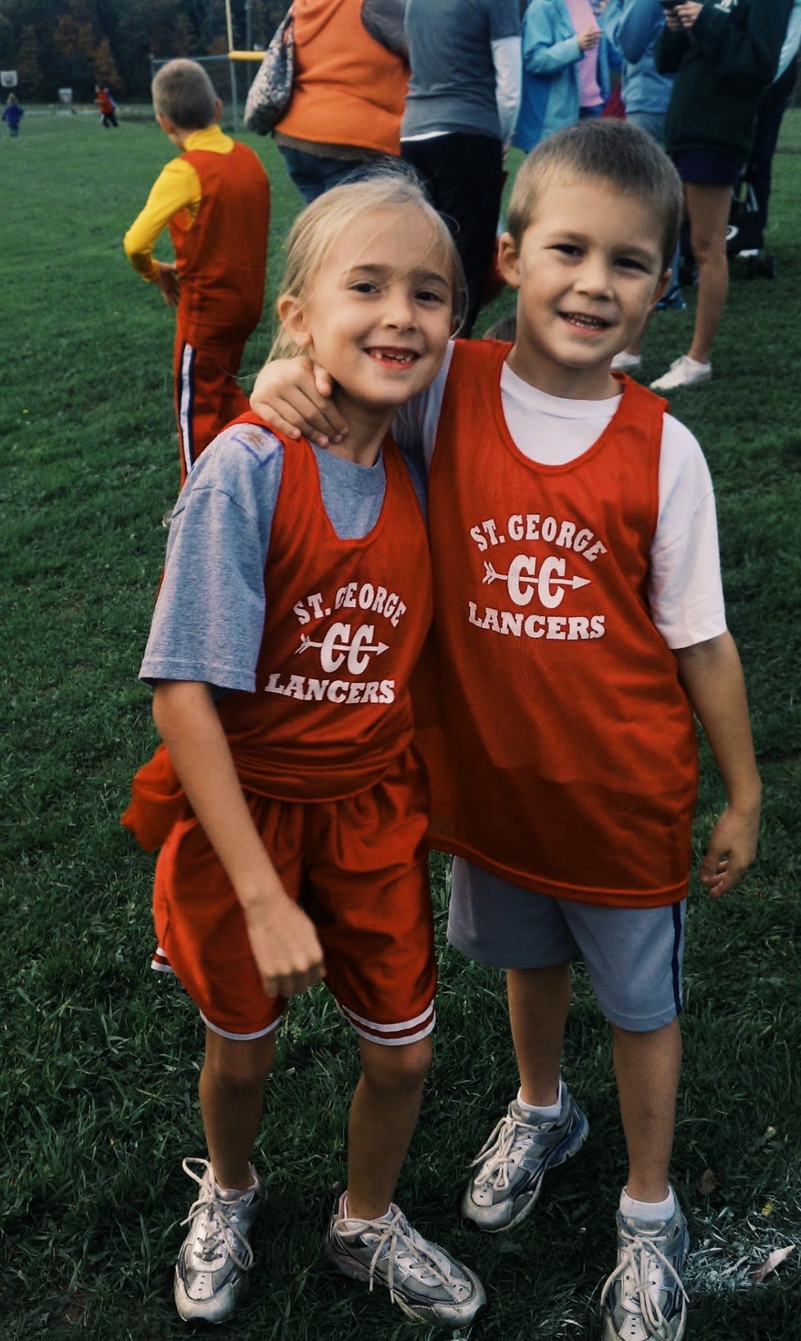 Dominic as a young cross-country runner